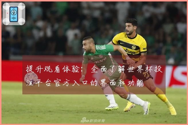 提升观看体验：全面了解世界杯投注平台官方入口的界面和功能